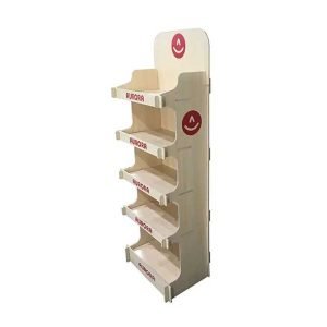 Multi-layer floor-standing wooden display rack 1