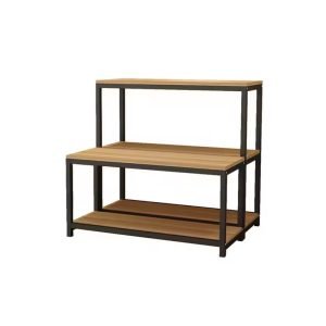 Supermarket promotional table wooden shelf
