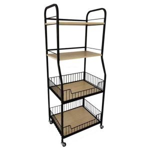 Wooden movable multifunctional display stand 1